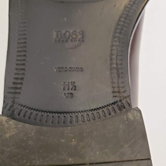 HUGO BOSS MEN'S BROWN LEATHER DERBY - Picture 7 of 9